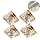 4 Spot De Cristal Espelhado Rose Embutir Mr16 Corredor Lup66