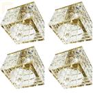 4 Spot De Cristal K9 Quadrado Embutir Base Dourada Bet08 4 Spot De Cristal K9 Quadrado Embutir Base Dourada Bet08