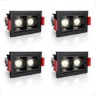 4 Spot Duplo Micro Embutir Led Downlight Recuado 4000k Bet86