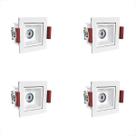 4 Spot Embutido Mini Led Downlight Recuado Sala 3000K Bet55