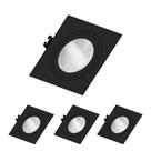 4 Spot Embutido Quadrado Face Plana Par30 E27 Save Energy