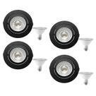 4 Spot Embutir Face Plana PAR30 + 1 Lâmpada LED 10W 6500K E27