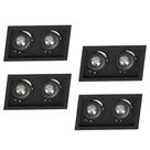 4 Spot Embutir Recuo Duplo Par30 E27 Preto Save Energy