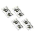 4 Spot Embutir Recuo Save Energy Duplo Par30 E27 Branco
