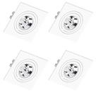 4 Spot Face Plana AR70 GU10 Embutido Quadrado Save Energy