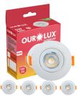 4 Spot Led Redondo De Embutir Bivolt 5w 6400k Ourolux