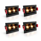4 Spot Mini Downlight Duplo Led Embutir Direcionável Luz10 4 Spot Mini Downlight Duplo Led Embutir Direcionável Luz10