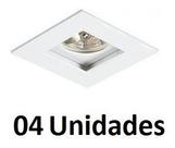 4 Spot Recuado De Embutir Branco Par 20 Quarto Ac873