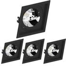 4 Spot Recuado Embutir Preto Gu10 Ar70 Save Energy Quadrado