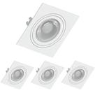 4 Spot Recuado Save Energy Par30 E27 Embutir Quadrado
