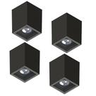 4 Spot Sobrepor Save Energy Boxit Par30 E27 Preto 110/220v