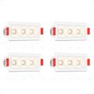 4 Spot Triplo Mini Led Embutir Downlight Micro 4000k Bet91