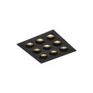 4 Spots de Embutir Nordecor Powerus LED 18W Bivolt Preto 3000K Luz Amarela