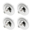 4 Spots GU10 Redondo Recuado Embutir AR111 Save Energy