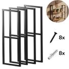 4 Suporte Prateleira Suspensa 20cm Industrial Parede Teto