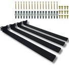 4 Suportes De Parede 40cm Formato Invertido De Prateleira Mão Francesa Aço Reforçado