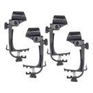 4 Suportes Microfone Para Bateria E Percussão Tipo Clamp