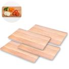 4 Tábuas Corte Melamina Madeira Retangular Bege 32x17cm 4 Tábuas Corte Melamina Madeira Retangular Bege 32x17cm
