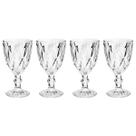 4 Taça Diamante Copo Vidro 300ml
