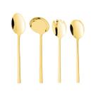 4 Talheres Wolff Firenze De Aço Inox Para Servir Dourado