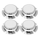 4 Tampa Cubo Cromada Roda Carreta 5 Furos Rolamento Cubo Pequeno