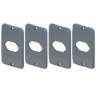 4 Tampas Para 1 Interruptor 3/4 Pol. Cinza Em Pvc Tigre