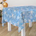 4 Toalha Mesa Festa Tnt Estampado Floco Neve Frosen 140x140