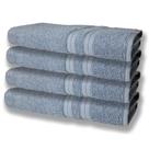 4 Toalhas Super Felpudas Grande E Grossa Algodão 80x150 Azul