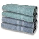 4 Toalhas Super Felpudas Grande E Grossa Algodão 80x150 Azul+verde