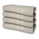 4 Toalhas Super Felpudas Grande E Grossa Algodão 80x150 Bege