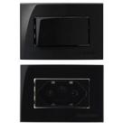 4 Tomada 3 Pinos 20a + 2 Interruptor Simples + 2 Paralelo Móvel Mdf Embutir Preto Ebony Margirius