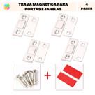4 Trava Porta Móveis Fechadura Magnética Para Armário Gaveta