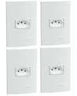 4 un Conjunto de Tomada Branco Fosco 10A 250V SCHNEIDER