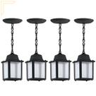 4 Un Luminaria Pendente Externo Colonial Preto Alz14
