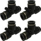 4 união emenda t engate rápido conexão pneumatica pu 6mm 4 união emenda t engate rápido conexão pneumatica pu 6mm