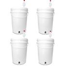 4 Unidades Balde 22 Litros Completo Fermentação Airlock Torneira