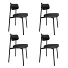 4 Unidades Cadeira Alloa fixa C/4 Pés 50 X 44,7 X 83,8 cm