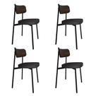 4 Unidades Cadeira Alloa fixa C/4 Pés 50 X 44,7 X 83,8 cm