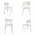 4 Unidades Cadeira Kyta fixa C/4 Pés 50 X 44,7 X 83,8 cm Pés Brancos