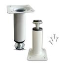 4 unidades Pés 10cm Branco p/ Gaveteiros - Altura Ajustável 4 unidades Pés 10cm Branco p/ Gaveteiros - Altura Ajustável