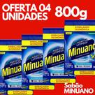 4 Unidades Sabão em Pó Minuano 800g cada Lava Roupas Lavanderia Envio Imediato
