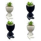 4 Vasos Decorativo C/ Suculentas Planta Artificiais Cerâmica 4 Vasos Decorativo C/ Suculentas Planta Artificiais Cerâmica
