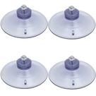 4 Ventosa de 90mm (9 cm) Em PVC Cristal Com Parafuso e Porca