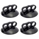 4 Ventosas Garra 3 Dedos PVC Preta 110mm Martelinho De Ouro