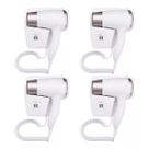 4 x Secador De Cabelo 110v Com Suporte De Parede Para Casa Banheiro Hotel Motel Pousada_Kit 4 unidades