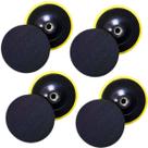 4 x Suporte Prato Disco 4 Polegadas 100mm Politriz Esmerilhadeira Lixadeira M14 KaQi