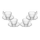 4 Xícaras de Café Wolff Bird de Cristal com Pires 80ml