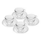 4 Xícaras para Café Wolff Pearl de Cristal Incolor 80ml