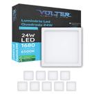 40 Painel LED Sobrepor Volter 24W Bivolt Luz Fria Quadrado 40 Painel LED Sobrepor Volter 24W Bivolt Luz Fria Quadrado