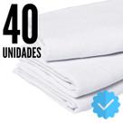 40 Panos de Prato Atacado BRANCO 41cm x 68cm qualidade panos de cozinha